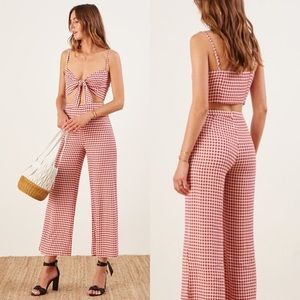 Reformation Red Gingham Set Size 4